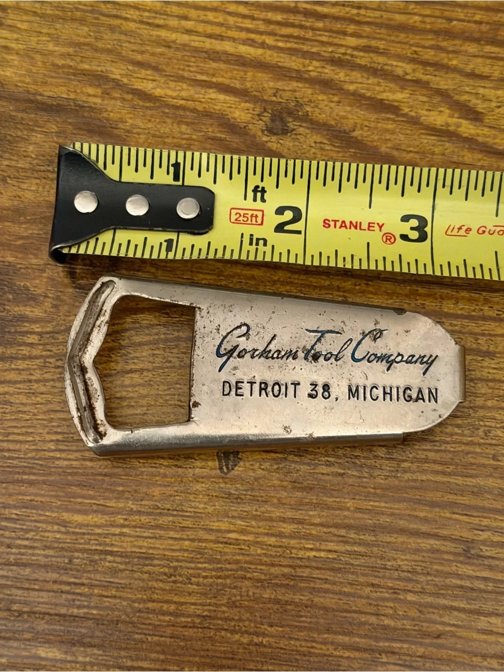 Vintage Gorham Tool Company Detroit MI Advertising Bottle Opener Industrial
